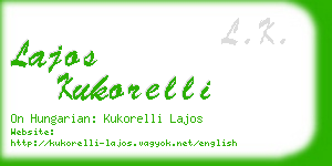 lajos kukorelli business card